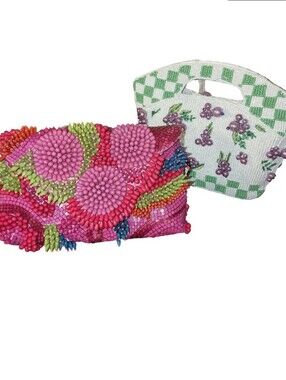 Pair of Hand Beaded Bags from India Clutch & Handbag